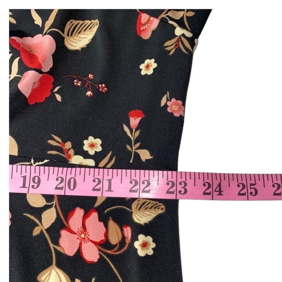 Motherhood Maternity Floral Midi Dress Size 1X Collared V Neck Back Tie - Picture 7 of 7